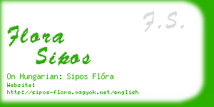 flora sipos business card